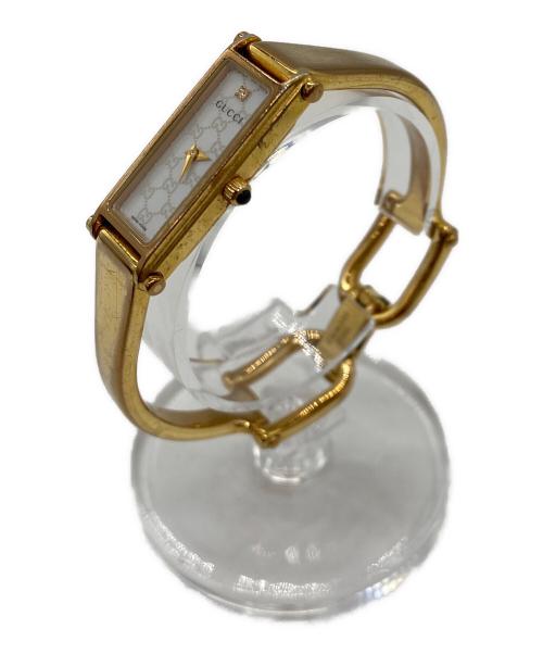 GUCCI（グッチ）GUCCI (グッチ) リストウォッチ ゴールド×ホワイトの古着・服飾アイテム