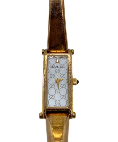 GUCCI（グッチ）GUCCI (グッチ) リストウォッチ ゴールド×ホワイトの古着・服飾アイテム