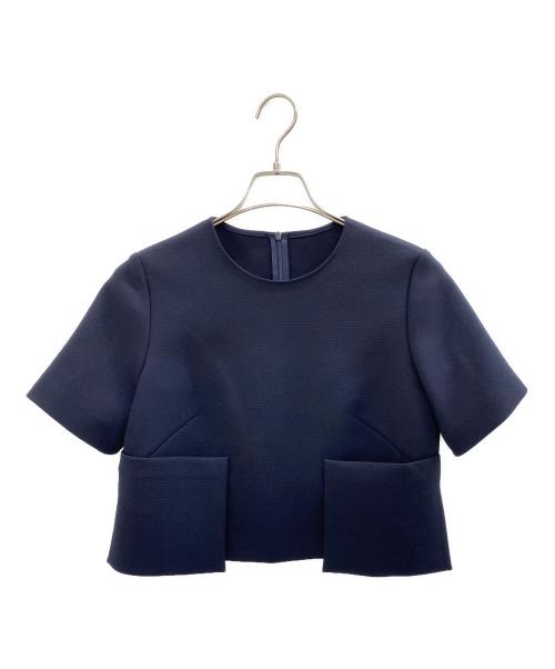 Rene（ルネ）Rene (ルネ) 半袖ブラウス ネイビー サイズ:34の古着・服飾アイテム