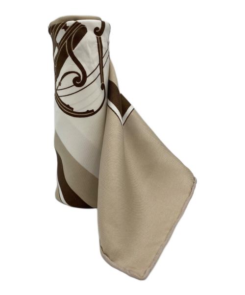 HERMES（エルメス）HERMES (エルメス) スカーフ ホワイト×ベージュの古着・服飾アイテム