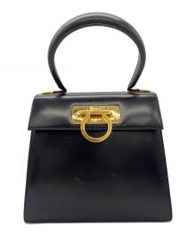 Salvatore Ferragamo（サルヴァトーレ フェラガモ）の古着「2wayハンドバッグ ガンチーニ」｜ブラック