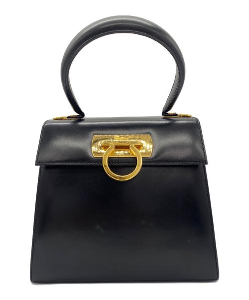 Salvatore Ferragamo（サルヴァトーレ フェラガモ）Salvatore Ferragamo (サルヴァトーレ フェラガモ) 2wayハンドバッグ ガンチーニ ブラックの古着・服飾アイテム