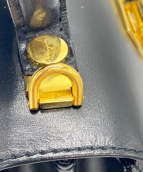 Salvatore Ferragamo（サルヴァトーレ フェラガモ）Salvatore Ferragamo (サルヴァトーレ フェラガモ) 2wayハンドバッグ ガンチーニ ブラックの古着・服飾アイテム