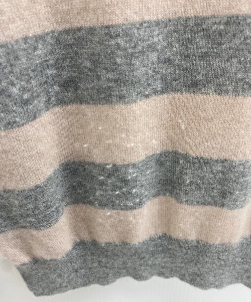 theory（セオリー）theory (セオリー) ニット ピンク×グレー サイズ:Sの古着・服飾アイテム