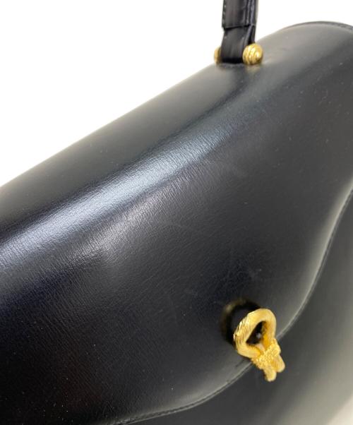 Hamano（ハマノ）Hamano (ハマノ) ハンドバッグ ブラック×ゴールドの古着・服飾アイテム