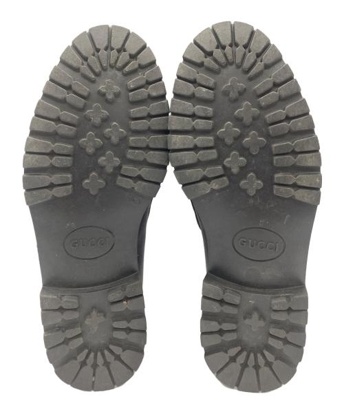 GUCCI（グッチ）GUCCI (グッチ) ホースビットモカシンブーツ ブラック サイズ:37の古着・服飾アイテム