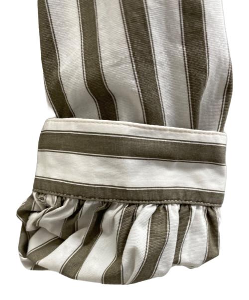 休日と詩（キュウジツトウタ）休日と詩 (キュウジツトウタ) シャツワンピース ホワイト×グレー サイズ:-の古着・服飾アイテム