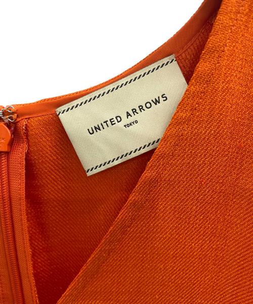 UNITED ARROWS（ユナイテッドアローズ）UNITED ARROWS (ユナイテッドアローズ) 半袖ワンピース オレンジ サイズ:36の古着・服飾アイテム