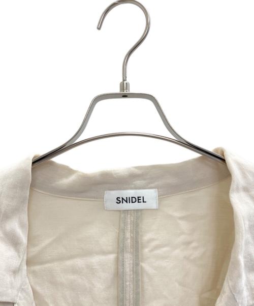 Snidel（スナイデル）Snidel (スナイデル) シアーリネンワークジャケット ライトグレー サイズ:Freeの古着・服飾アイテム