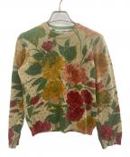 DOLCE & GABBANAドルチェ＆ガッバーナ）の古着「クルーネックニット」｜ベージュ×グリーン