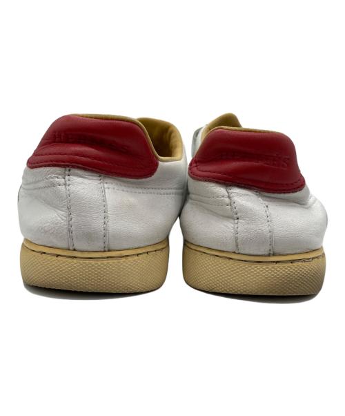 HERMES（エルメス）HERMES (エルメス) ローカットスニーカー ホワイト×レッド サイズ:40の古着・服飾アイテム