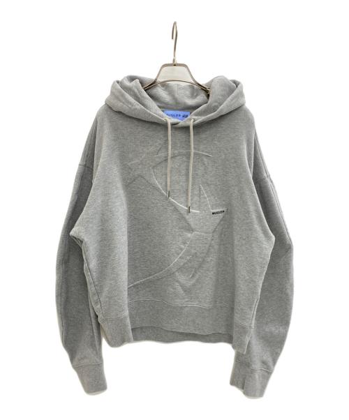 MUGLER（ミュグレー）Mugler (ミュグレー) H&M (エイチアンドエム) プルオーバーパーカー グレー サイズ:Mの古着・服飾アイテム