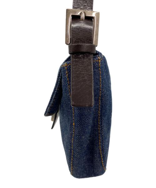 FENDI（フェンディ）FENDI (フェンディ) ハンドバッグ ブルー×ブラウンの古着・服飾アイテム