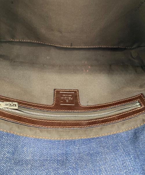 FENDI（フェンディ）FENDI (フェンディ) ハンドバッグ ブルー×ブラウンの古着・服飾アイテム