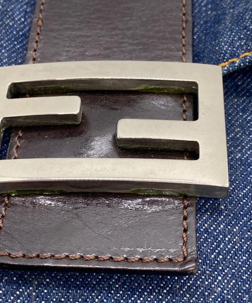 FENDI（フェンディ）FENDI (フェンディ) ハンドバッグ ブルー×ブラウンの古着・服飾アイテム