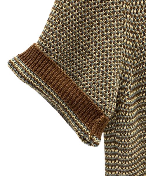 TOMORROW LAND tricot（トゥモローランド トリコ）TOMORROW LAND tricot (トゥモローランド トリコ) マーセライズドコットン スキッパーニットポロ ブラウン サイズ:Sの古着・服飾アイテム