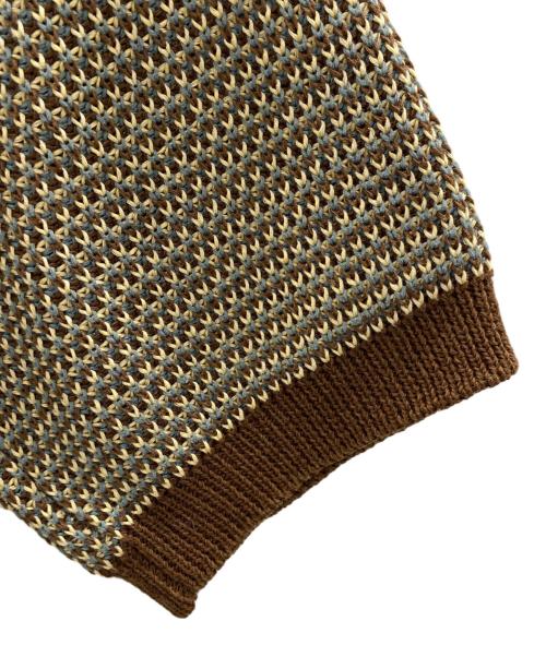 TOMORROW LAND tricot（トゥモローランド トリコ）TOMORROW LAND tricot (トゥモローランド トリコ) マーセライズドコットン スキッパーニットポロ ブラウン サイズ:Sの古着・服飾アイテム