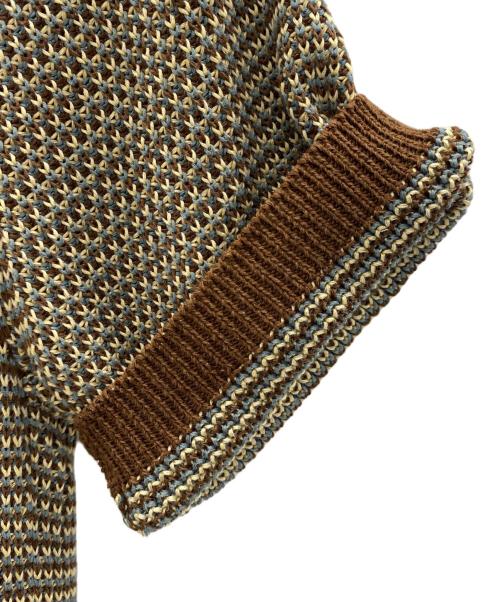 TOMORROW LAND tricot（トゥモローランド トリコ）TOMORROW LAND tricot (トゥモローランド トリコ) マーセライズドコットン スキッパーニットポロ ブラウン サイズ:Sの古着・服飾アイテム