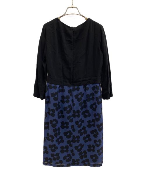 DRIES VAN NOTEN（ドリスヴァンノッテン）DRIES VAN NOTEN (ドリスヴァンノッテン) 長袖ワンピース ブルー×ブラック サイズ:SIZE 36の古着・服飾アイテム