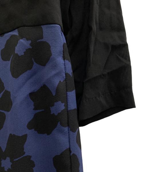 DRIES VAN NOTEN（ドリスヴァンノッテン）DRIES VAN NOTEN (ドリスヴァンノッテン) 長袖ワンピース ブルー×ブラック サイズ:SIZE 36の古着・服飾アイテム