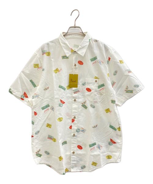 PAPAS（パパス）PAPAS (パパス) 半袖シャツ ホワイト サイズ:SIZE L 未使用品の古着・服飾アイテム
