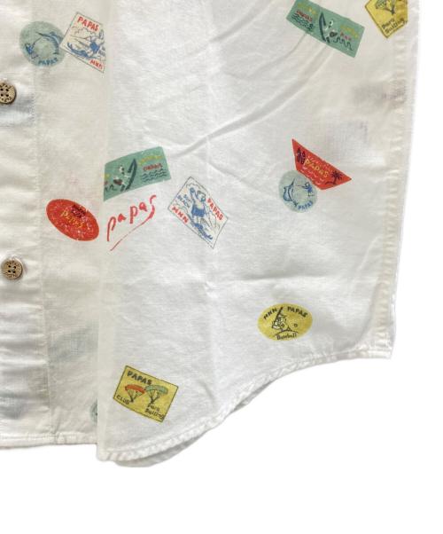 PAPAS（パパス）PAPAS (パパス) 半袖シャツ ホワイト サイズ:SIZE L 未使用品の古着・服飾アイテム