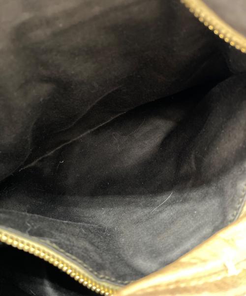 MIU MIU（ミュウミュウ）MIU MIU (ミュウミュウ) マテラッセ ブラウン×ゴールドの古着・服飾アイテム