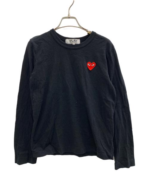 PLAY COMME des GARCONS（プレイコムデギャルソン）PLAY COMME des GARCONS (プレイ コムデギャルソン) 長袖カットソー ブラック サイズ:Ｌの古着・服飾アイテム