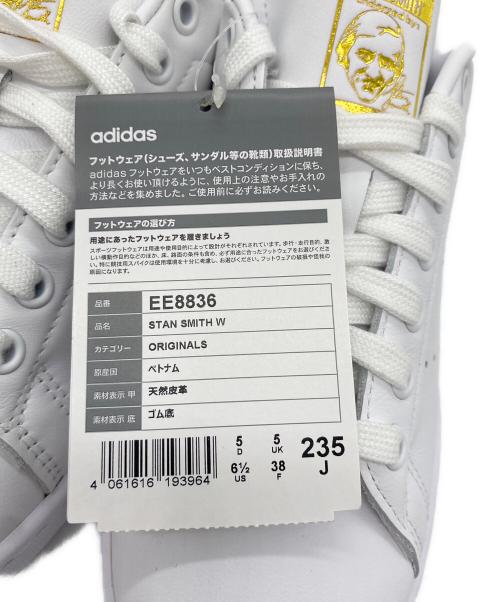 adidas（アディダス）adidas (アディダス) ローカットスニーカー ホワイト×ゴールド サイズ:23.5 未使用品の古着・服飾アイテム