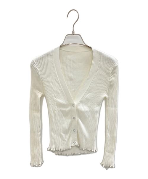 Diagram（ダイアグラム）Diagram (ダイアグラム) 薄手カーディガン ホワイト サイズ:36の古着・服飾アイテム
