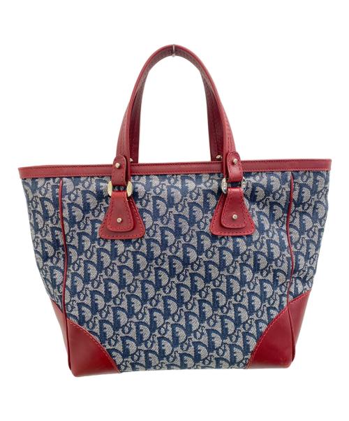 Christian Dior（クリスチャン ディオール）Christian Dior (クリスチャン ディオール) ハンドバッグ ネイビー×レッドの古着・服飾アイテム
