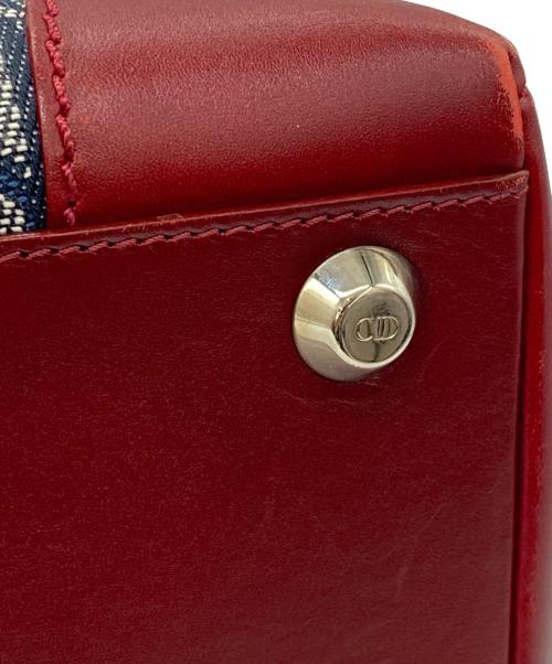 Christian Dior（クリスチャン ディオール）Christian Dior (クリスチャン ディオール) ハンドバッグ ネイビー×レッドの古着・服飾アイテム