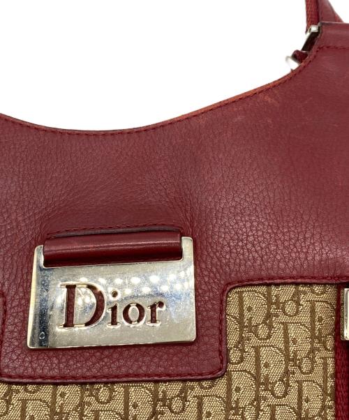Christian Dior（クリスチャン ディオール）Christian Dior (クリスチャン ディオール) トートバッグ レッド×ゴールドの古着・服飾アイテム