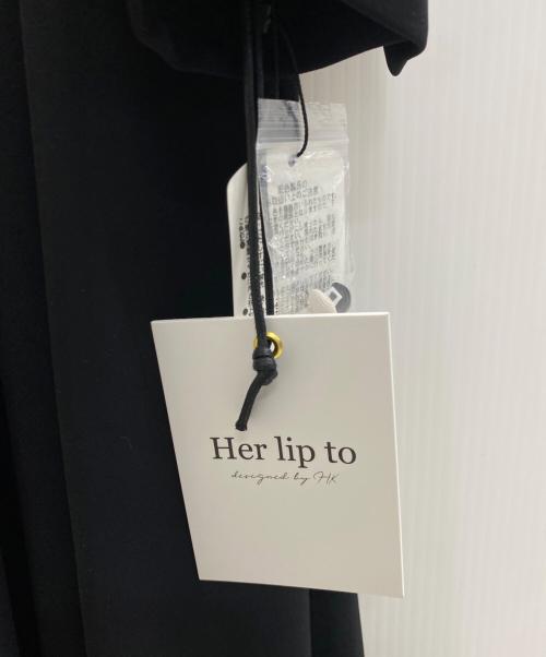 HER LIP TO（ハーリップトゥ）Her lip to (ハーリップトゥ) Le Grand Midi Dress ブラック×ホワイト サイズ:M 未使用品の古着・服飾アイテム