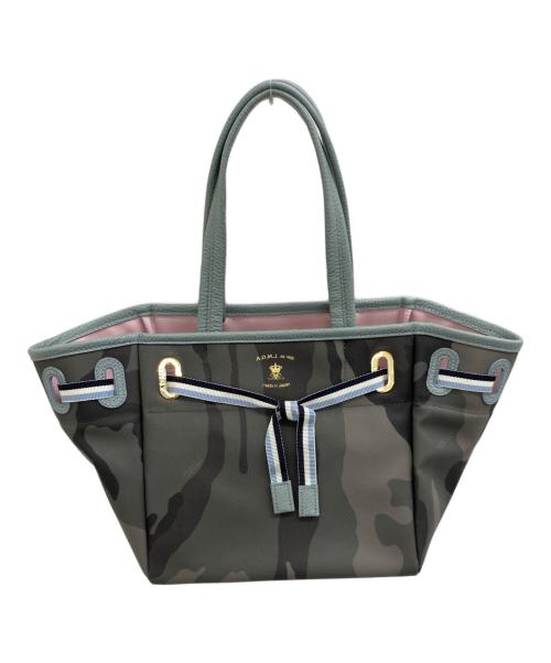 A.D.M.J.（エーディーエムジェイ）A.D.M.J. (エーディーエムジェイ) トートバッグ グレー×スカイブルーの古着・服飾アイテム
