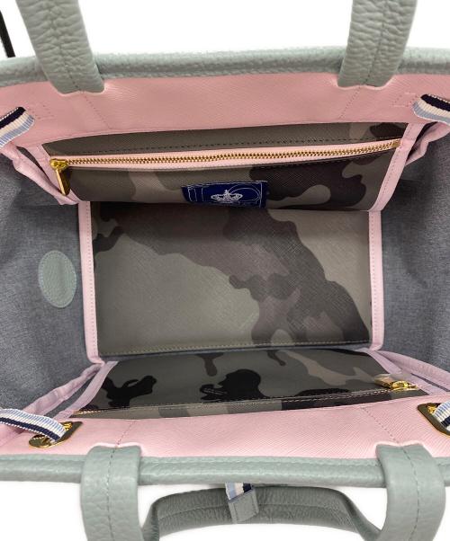 A.D.M.J.（エーディーエムジェイ）A.D.M.J. (エーディーエムジェイ) トートバッグ グレー×スカイブルーの古着・服飾アイテム