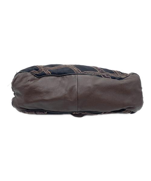 JAMIN PUECH（ジャマンピュエッシュ）JAMIN PUECH (ジャマンピュエッシュ) ハンドバッグ パープル×ブラックの古着・服飾アイテム