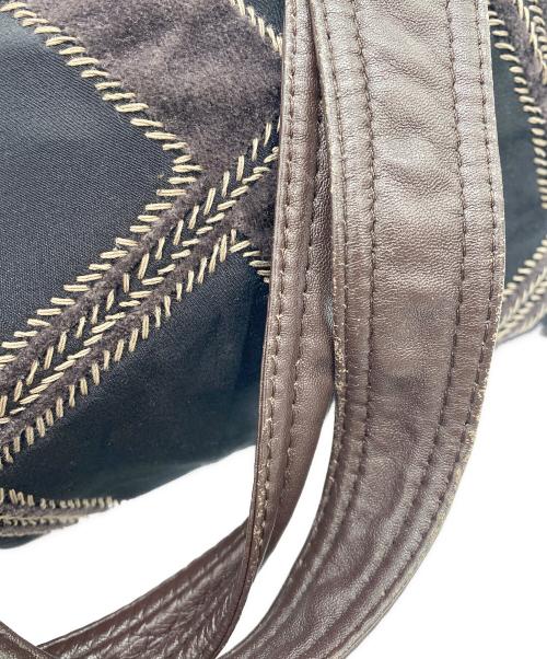 JAMIN PUECH（ジャマンピュエッシュ）JAMIN PUECH (ジャマンピュエッシュ) ハンドバッグ パープル×ブラックの古着・服飾アイテム