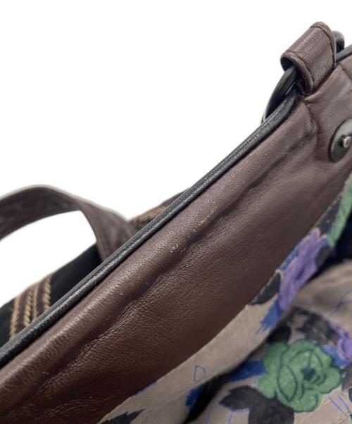 JAMIN PUECH（ジャマンピュエッシュ）JAMIN PUECH (ジャマンピュエッシュ) ハンドバッグ パープル×ブラックの古着・服飾アイテム