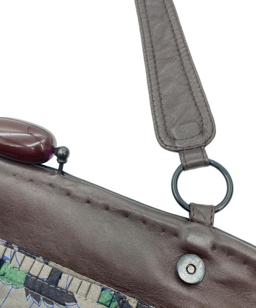 JAMIN PUECH（ジャマンピュエッシュ）JAMIN PUECH (ジャマンピュエッシュ) ハンドバッグ パープル×ブラックの古着・服飾アイテム