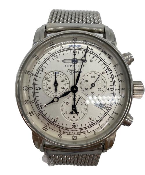 ZEPPELIN（ツェッペリン）ZEPPELIN (ツェッペリン) クロノグラフ ホワイト×シルバーの古着・服飾アイテム