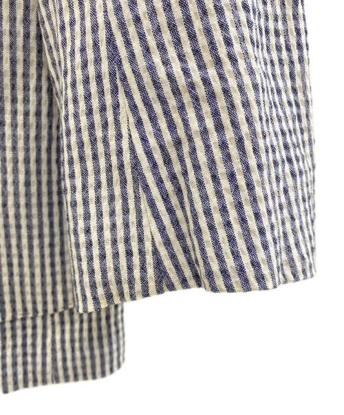 UNIVERSAL LANGUAGE（ユニバーサルランゲージ）UNIVERSAL LANGUAGE (ユニバーサルランゲージ) テーラードジャケット ブルー×ホワイト サイズ:LLの古着・服飾アイテム