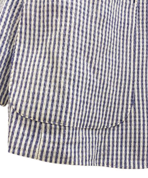 UNIVERSAL LANGUAGE（ユニバーサルランゲージ）UNIVERSAL LANGUAGE (ユニバーサルランゲージ) テーラードジャケット ブルー×ホワイト サイズ:LLの古着・服飾アイテム