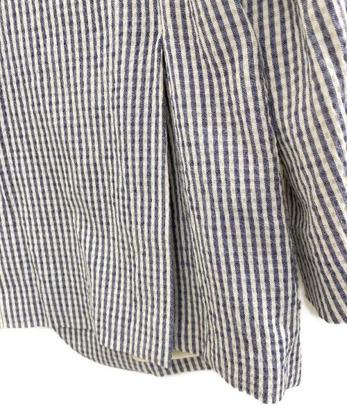 UNIVERSAL LANGUAGE（ユニバーサルランゲージ）UNIVERSAL LANGUAGE (ユニバーサルランゲージ) テーラードジャケット ブルー×ホワイト サイズ:LLの古着・服飾アイテム