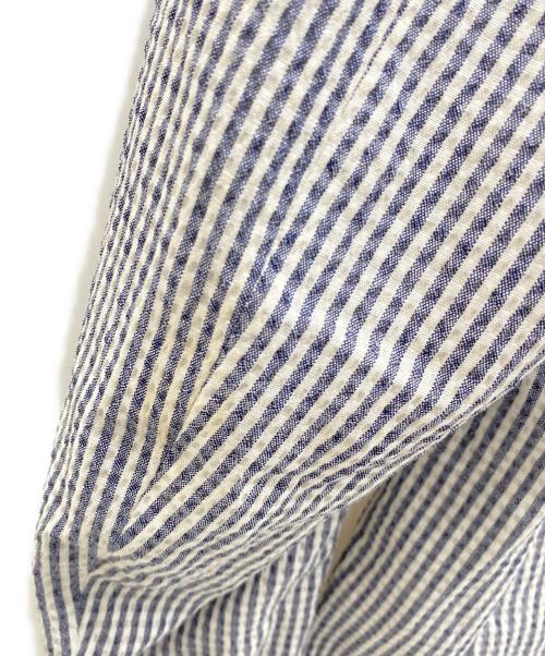 UNIVERSAL LANGUAGE（ユニバーサルランゲージ）UNIVERSAL LANGUAGE (ユニバーサルランゲージ) テーラードジャケット ブルー×ホワイト サイズ:LLの古着・服飾アイテム