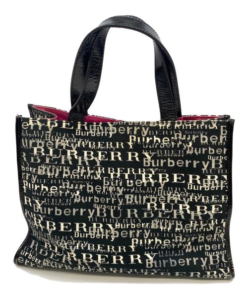 BURBERRY LONDON（バーバリーロンドン）BURBERRY LONDON (バーバリーロンドン) ハンドバッグ ブラック×ピンクの古着・服飾アイテム