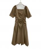 LAGUNA MOONラグナムーン）の古着「半袖ワンピース」｜ブラウン