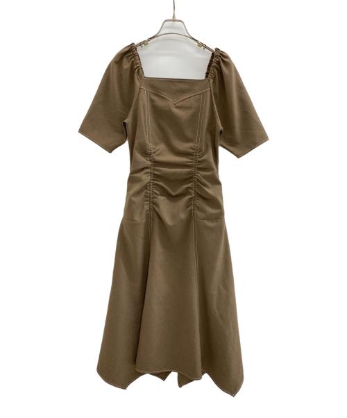 LAGUNA MOON（ラグナムーン）LAGUNA MOON (ラグナムーン) 半袖ワンピース ブラウン サイズ:ｓの古着・服飾アイテム