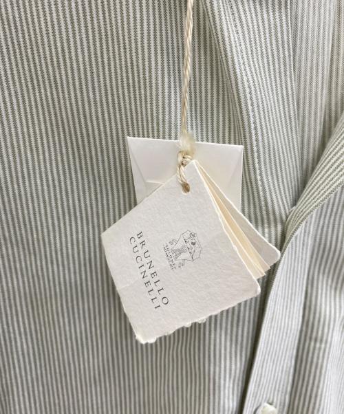 BRUNELLO CUCINELLI（ブルネロクチネリ）BRUNELLO CUCINELLI (ブルネロクチネリ) 長袖シャツ グリーン サイズ:56 未使用品の古着・服飾アイテム
