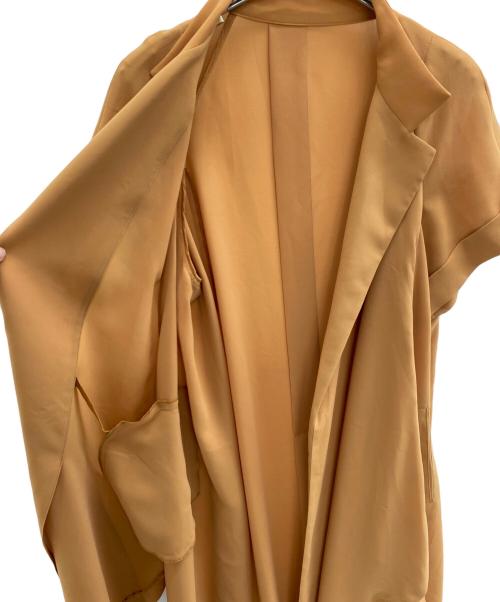 HIROKO KOSHINO（ヒロコ コシノ）HIROKO KOSHINO (ヒロコ コシノ) ドレープコクーンロングベスト オレンジ サイズ:38の古着・服飾アイテム